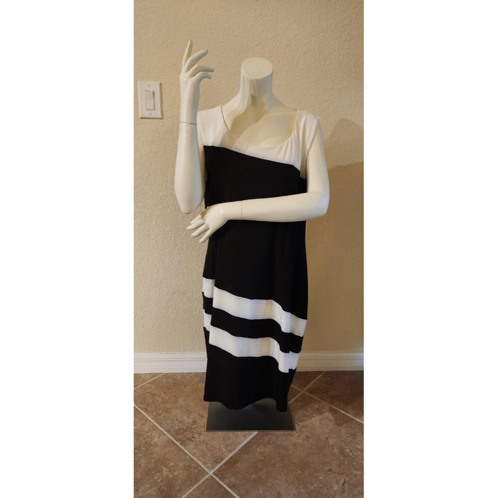 Womens Michael Tyler Size XL Black & White Dress